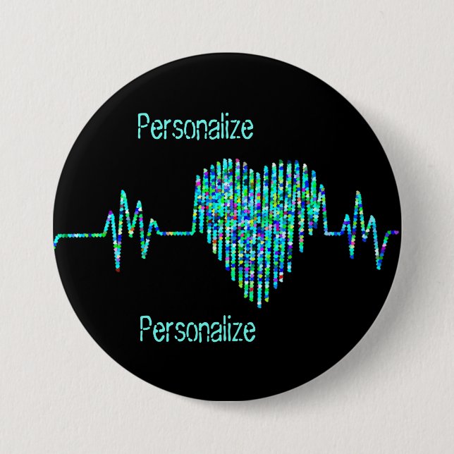 EKG heart button (Front)