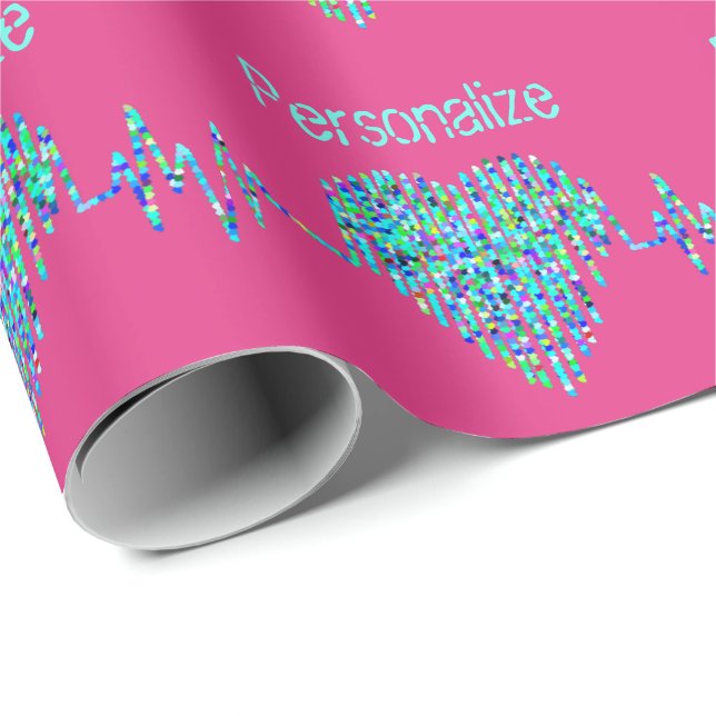 EKG heart medical ekg line Wrapping Paper (Roll Corner)