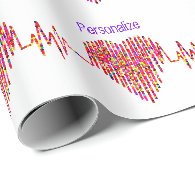 EKG heart medical ekg line Wrapping Paper (Roll Corner)