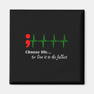 Ekg Suicide Awareness Prevention  Magnet