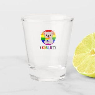 Ekoalaty Equality Gay Koala Bear Funny LGBT Rainbo Shot Glass