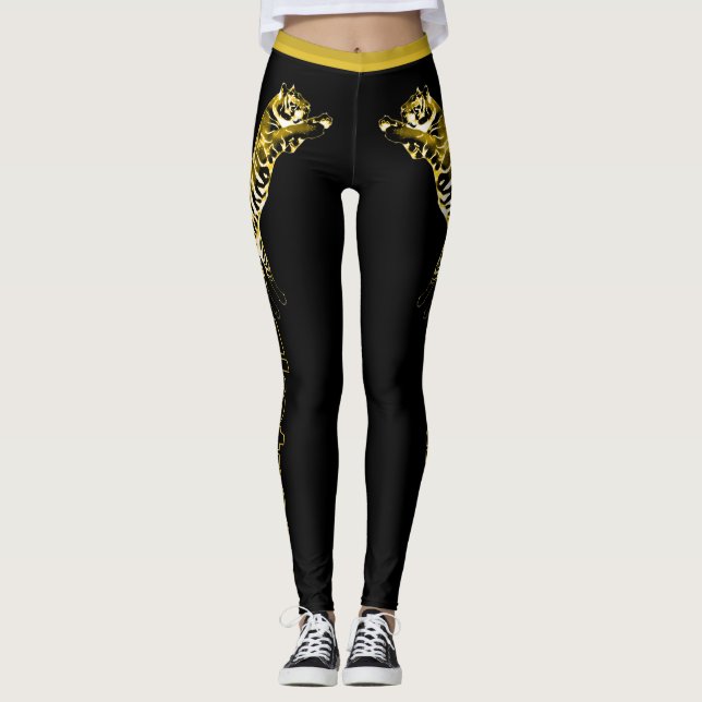 Ekstream Golden Tiger Leggings (Front)