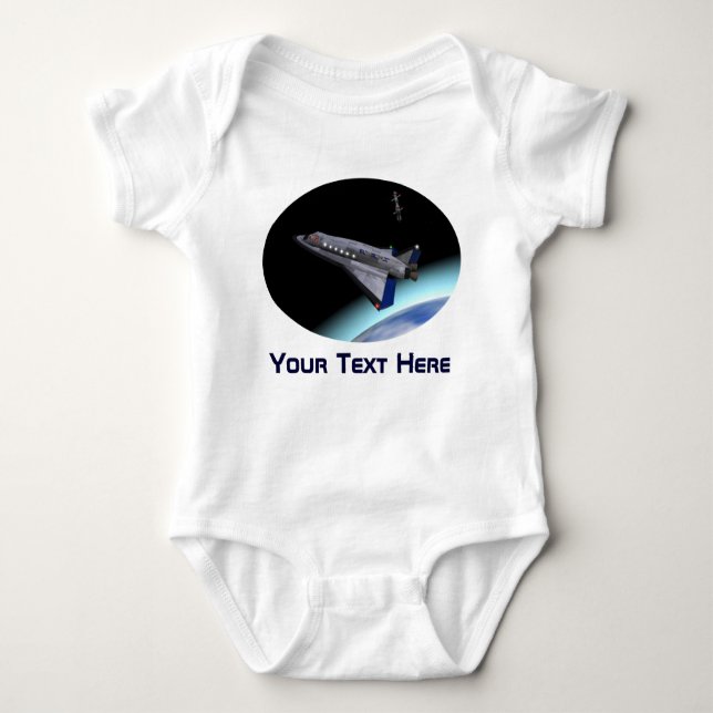 El Al Maslool Space Shuttle Baby Bodysuit (Front)