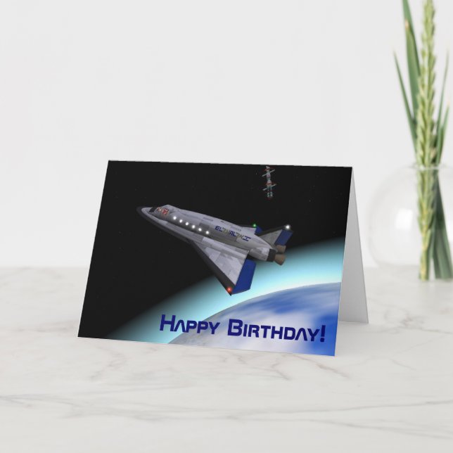 El Al Maslool Space Shuttle Card (Front)