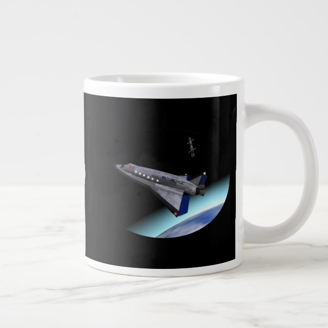 El Al Maslool Space Shuttle Large Coffee Mug (Right)