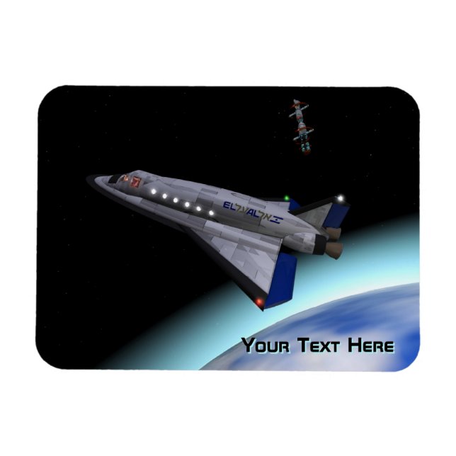 El Al Maslool Space Shuttle Magnet (Horizontal)