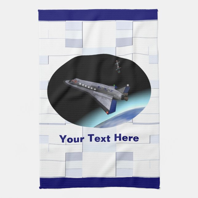 El Al Maslool Space Shuttle Tea Towel (Vertical)