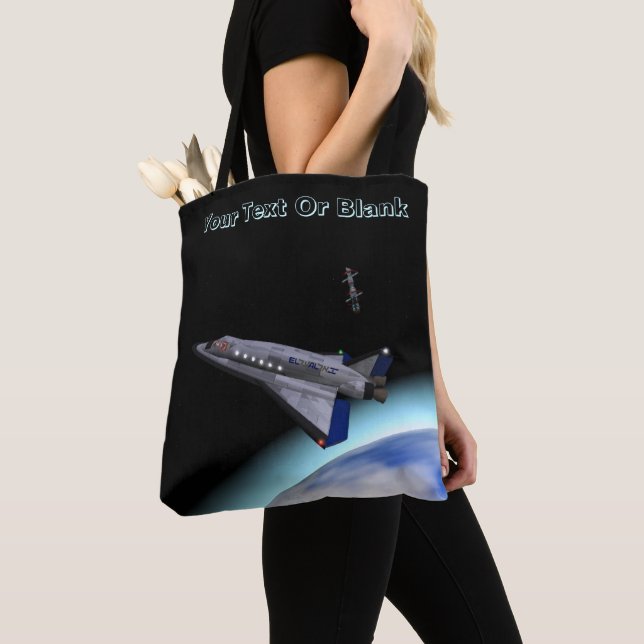 El Al Maslool Space Shuttle Tote Bag (Close Up)