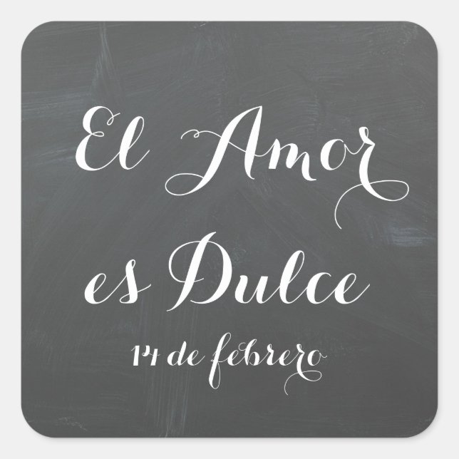 El Amor es Dulce- Customise these stickers (Front)