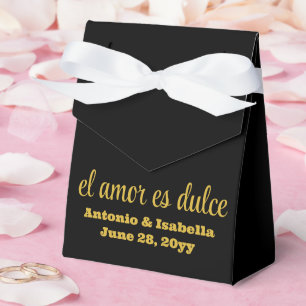 El amor es dulce wedding reception treat for guest favour box