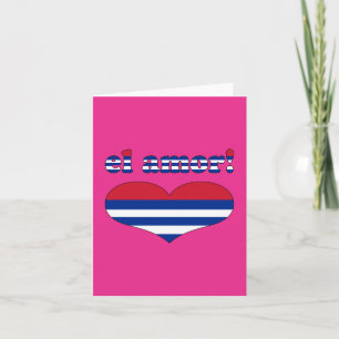 El Amor! - Love in Cuban Valentine's Day Holiday Card