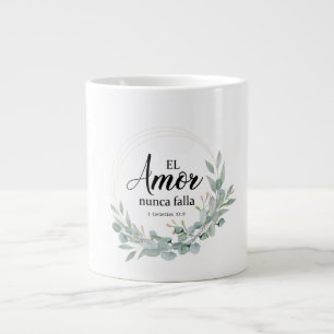 EL AMOR NUNCA FALLA LARGE COFFEE MUG