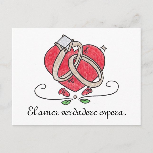 El amor verdadero espera. postcard (Front)