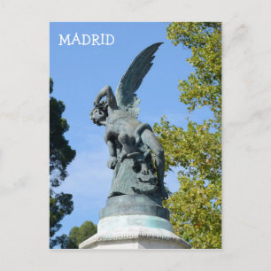 El Angel Caido, Retiro Park, Madrid Postcard