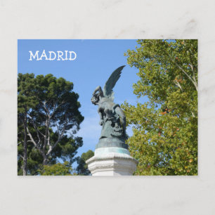El Angel Caido, Retiro Park, Madrid Postcard