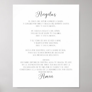 El Angelus Spanish Prayer Poster