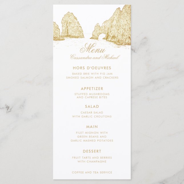 El Arco Cabo San Lucas Arch Menu (Front)