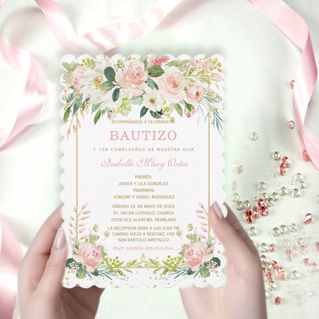 El Bautizo y Primer Añito invitación de nuestra hi Invitation (Creator Uploaded)