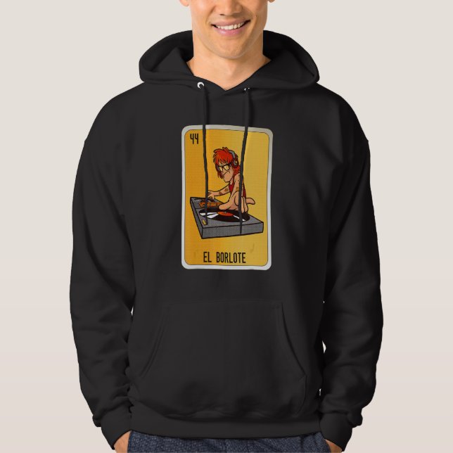 El Borlote Mexican Slang Lottery Bingo Cards Hoodie (Front)