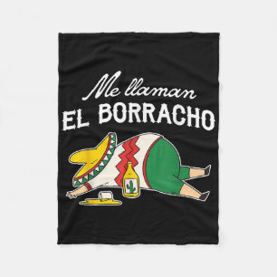 El Borracho Tacos Funny Drunk Humour Fleece Blanket