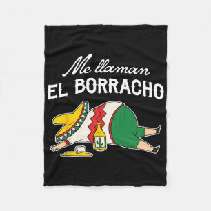 El Borracho Tacos Funny Drunk Humour Fleece Blanket