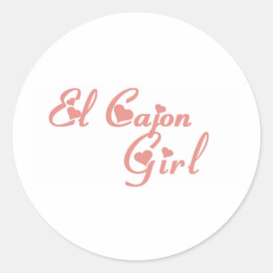 El Cajon Girl tee shirts Classic Round Sticker