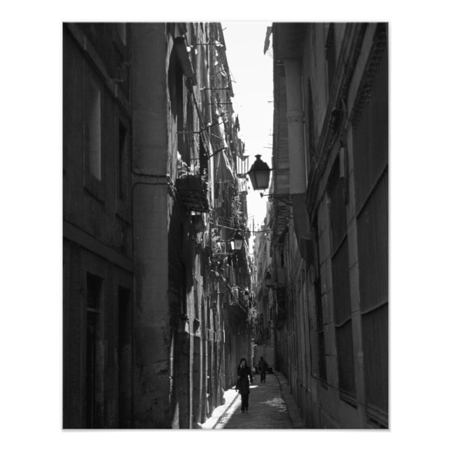 El Callejon Photo Print (Barcelona, Spain) (Front)