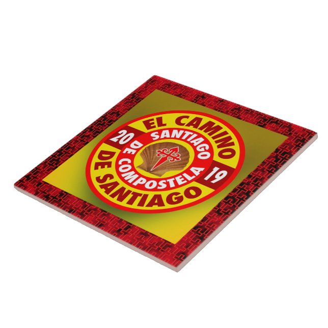 El Camino de Santiago 2019 Ceramic Tile (Side)