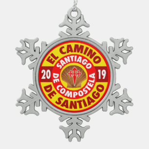 El Camino de Santiago 2019 Snowflake Pewter Christmas Ornament