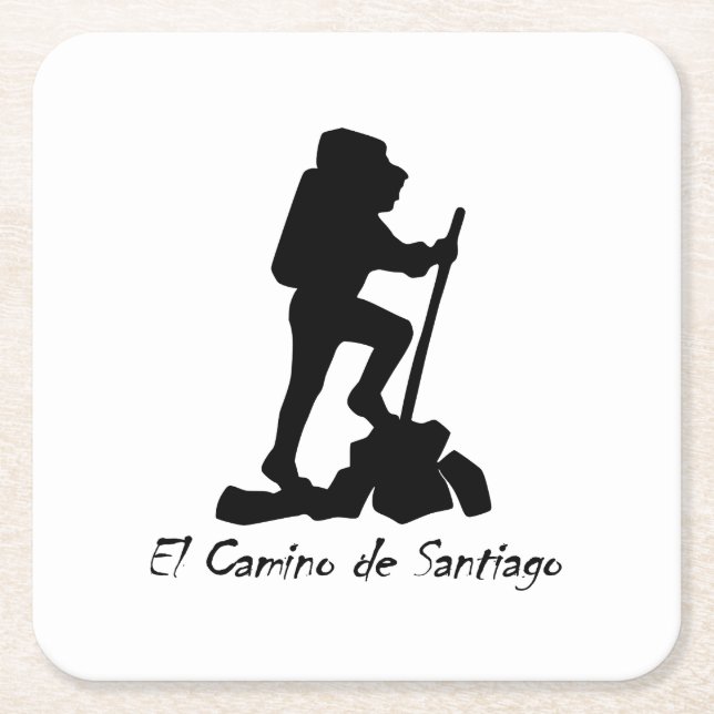 El Camino de Santiago  -  Bucket List Hike Square Paper Coaster (Front)