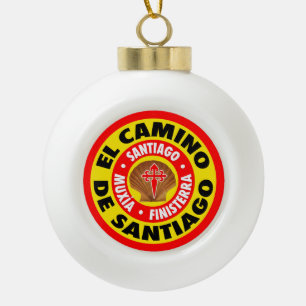 El Camino De Santiago Ceramic Ball Christmas Ornament