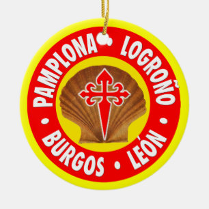 El Camino de Santiago Ceramic Tree Decoration