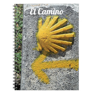 El Camino de Santiago de Compostela, Spain, shell Notebook