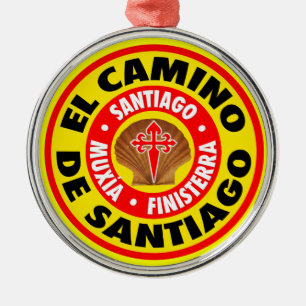 El Camino de Santiago Metal Ornament