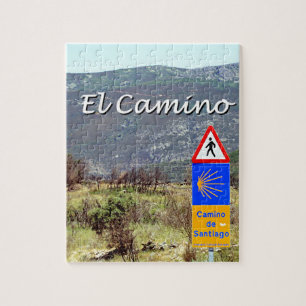 El Camino de Santiago sign (caption) Jigsaw Puzzle