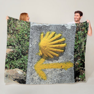 El Camino shell and arrow sign Fleece Blanket