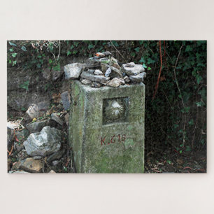 El Camino shell marker sign, Spain Jigsaw Puzzle