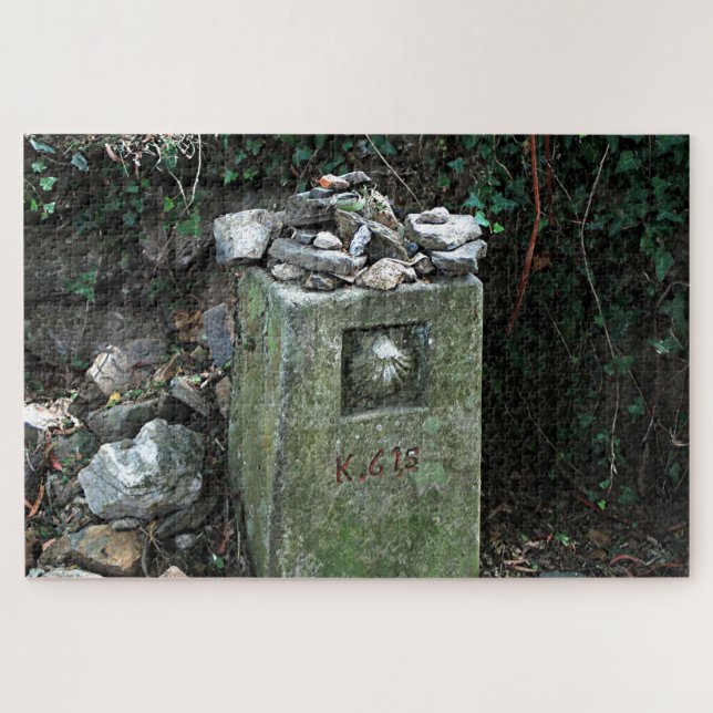 El Camino shell marker sign, Spain Jigsaw Puzzle (Horizontal)