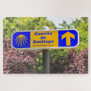 El Camino sign in Santiago de Compostela, Spain Jigsaw Puzzle