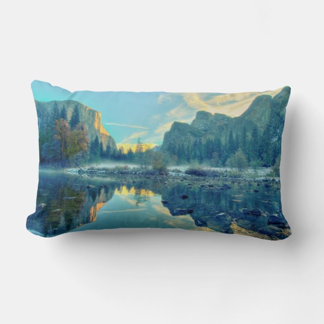 El Capitan and Three Brothers Reflection Lumbar Cushion (Front)