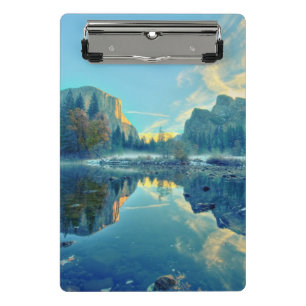 El Capitan and Three Brothers Reflection Mini Clipboard