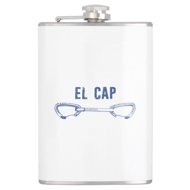 El Capitan Climbing Quickdraw Hip Flask (Front)