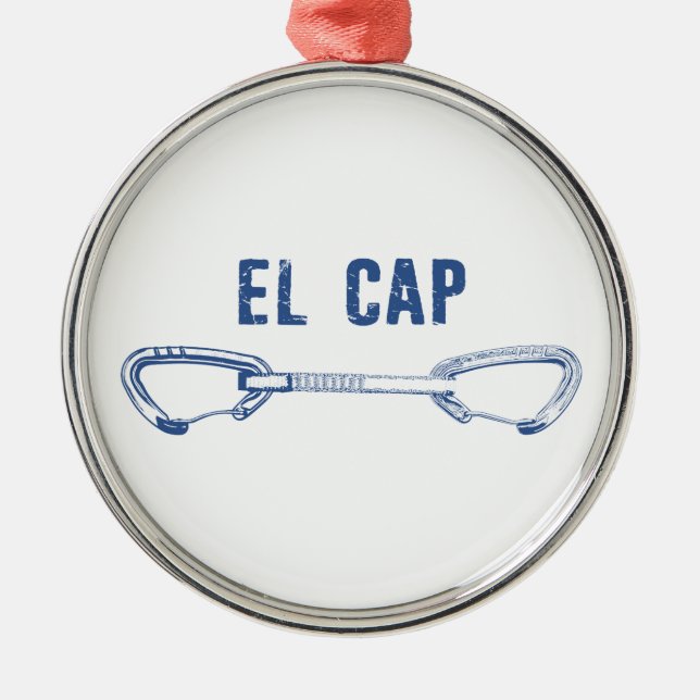 El Capitan Climbing Quickdraw Metal Ornament (Front)