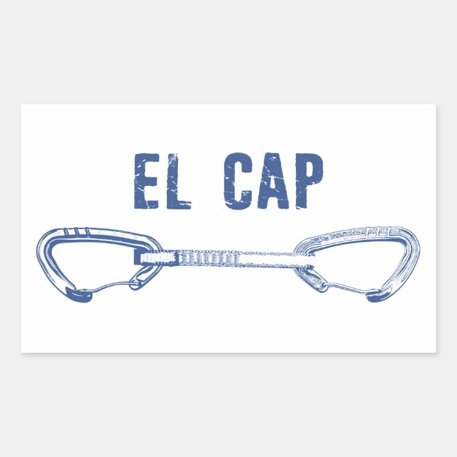 El Capitan Climbing Quickdraw Rectangular Sticker (Front)