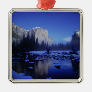 El Capitan Mountain, Yosemite National Park, Metal Ornament