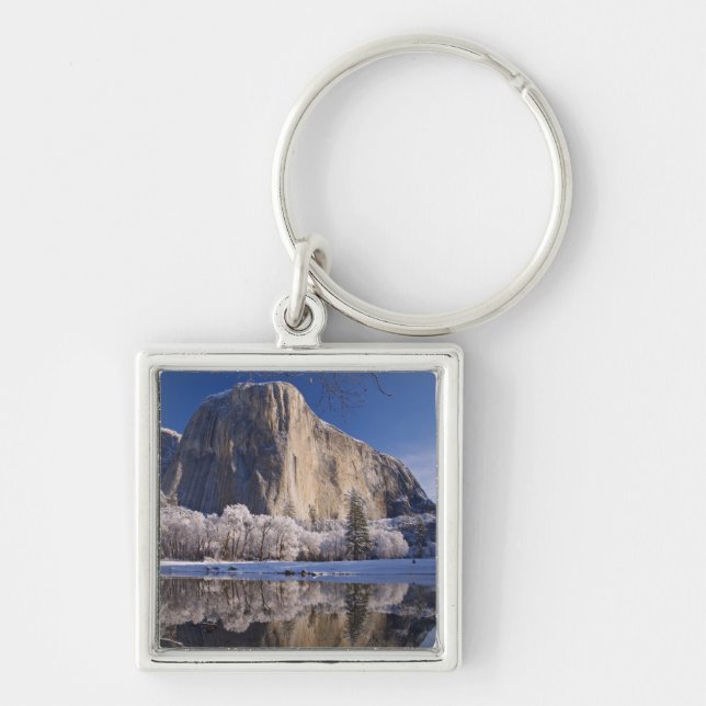 El Capitan reflects into the Merced River in 2 Key Ring (Front)