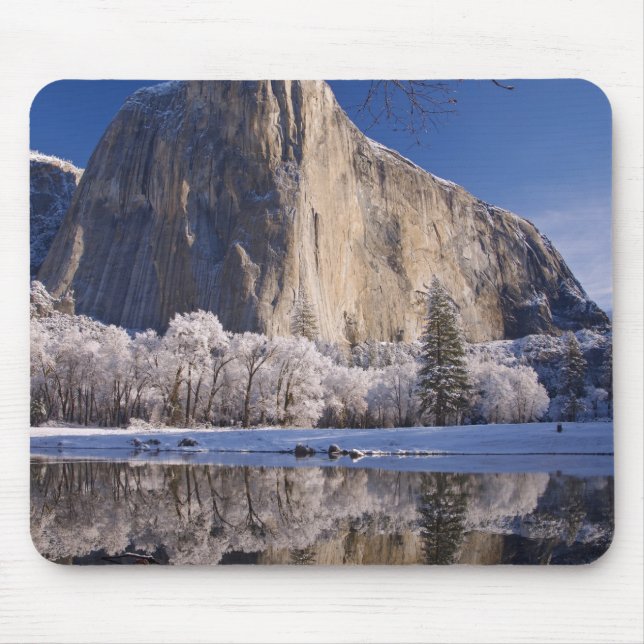 El Capitan reflects into the Merced River in 2 Mouse Pad (Front)