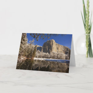 El Capitan reflects into the Merced River in Card