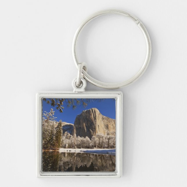 El Capitan reflects into the Merced River in Key Ring (Front)