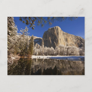 El Capitan reflects into the Merced River in Postcard